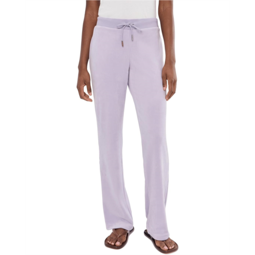 Juicy Couture Rib Waist Velour Pants with Drawcord