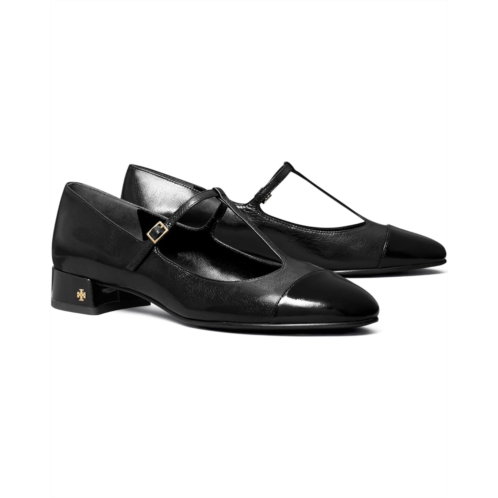 Womens Tory Burch Cap-Toe T Strap Ballet 25MM