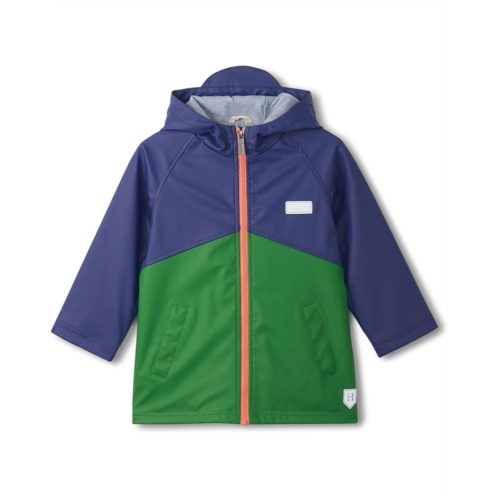 Hatley Kids Navy and Juniper Raglan Rain Jacket (Toddler/Little Kid/Big Kid)