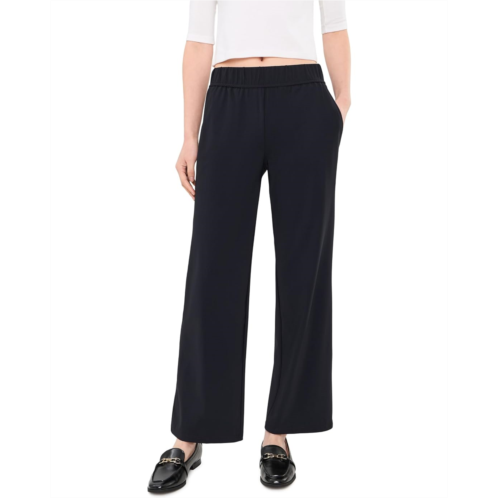 Womens Elliott Lauren Prime Time Elastic Waist Pull-On Straight Leg Pants with Back Besom Pockets