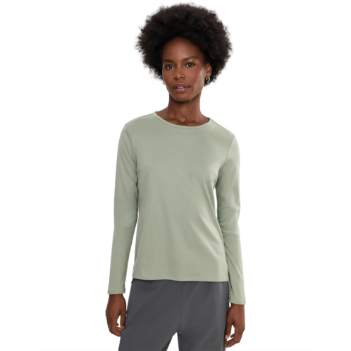 L.L.Bean Womens LLBean Pima Crew Neck Long Sleeve