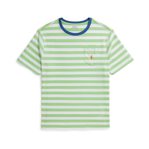 Boys Polo Ralph Lauren Kids Striped Cotton Jersey Pocket Tee (Big Kid)