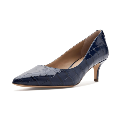 POLO RALPH LAUREN Adrienne Crocodile-Embossed Leather Pumps