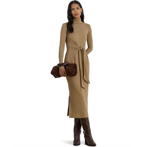 POLO Ralph Lauren Womens Lauren Ralph Lauren Tie-Front Turtleneck Dress