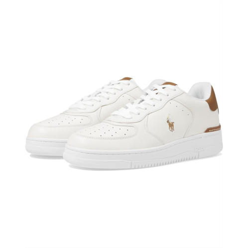 Mens Polo Ralph Lauren Tumbled Leather-Masters Crt-Sneakers-Low Top Lace