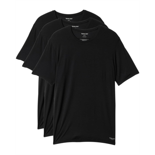 Mens Tommy John Second Skin Modal Crewneck Stay Tucked Undershirt 3-Pack