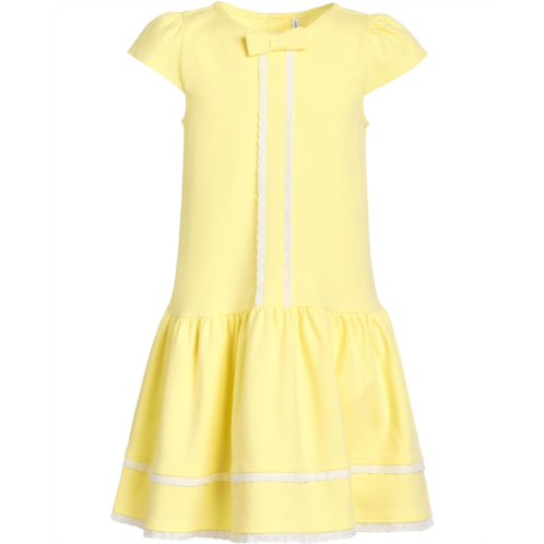 Girls Janie and Jack Drop Waist Lace Trim Dress (Toddler/Little Kid/Big Kid)