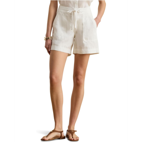 POLO RALPH LAUREN Linen Wide-Leg Drawcord Shorts