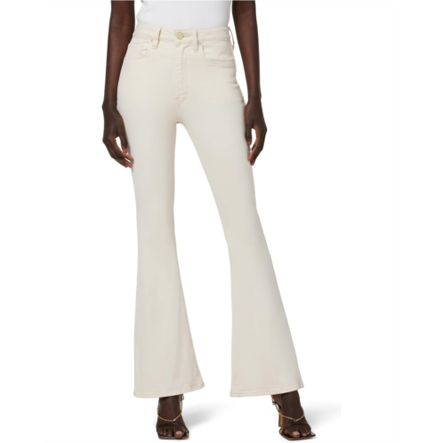 Womens Hudson Jeans Holly High-Rise Flare Barefoot in Egret