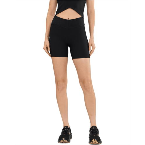 Womens Beyond Yoga Impulse Ribbed V-Waist Biker Shorts