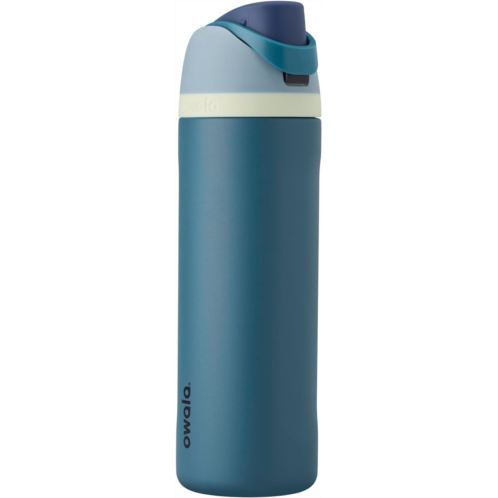 Owala FreeSip Insulated Stainless Steel Water Bottle with Straw BPA-Free Sports Water Bottle Great for Travel 24 Oz Denim