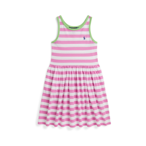 Girls Polo Ralph Lauren Kids Striped Cotton Jersey Dress (Big Kid)