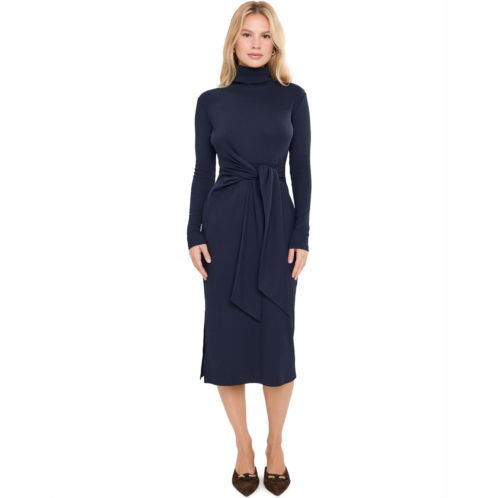 POLO Ralph Lauren Womens Lauren Ralph Lauren Petite Tie-Front Turtleneck Dress