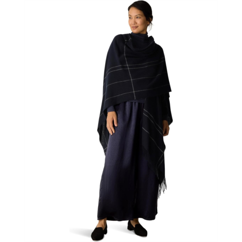 Eileen Fisher Wool Twill Graph Serape