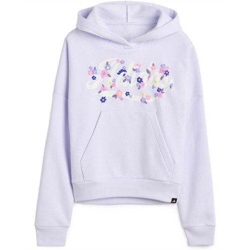 Adidas Kids Front Graphic Fleece Hooded Pullover (Big Kid)