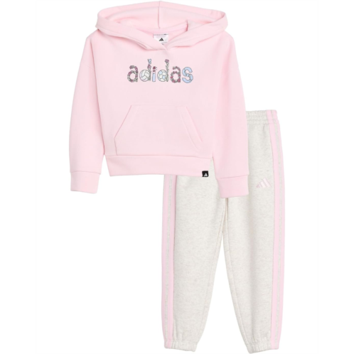 Adidas Kids Graphic Hooded Pullover Heather Pant Set (toddler/Little Kid)