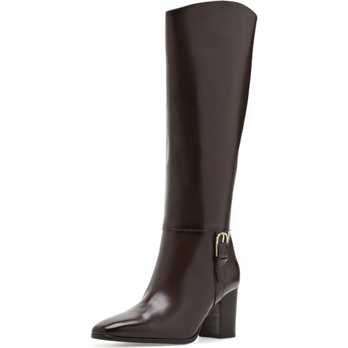 POLO Ralph Lauren Womens Lauren Ralph Lauren Raelynn Glazed Leather Tall Boot Heels