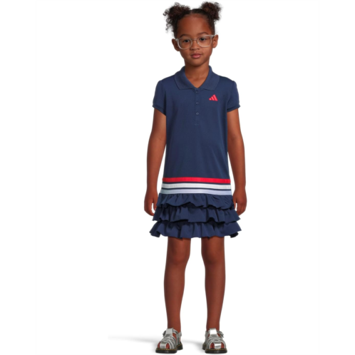 Girls adidas Kids Ruffle Polo Dress (Toddler/Little Kid)