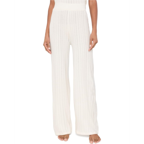 Womens Eberjey Pointelle Sweater Straight Leg Pants