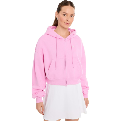 Nike Studio Fleece Medium Weight Oversized Full Zip Cropped Hoodie