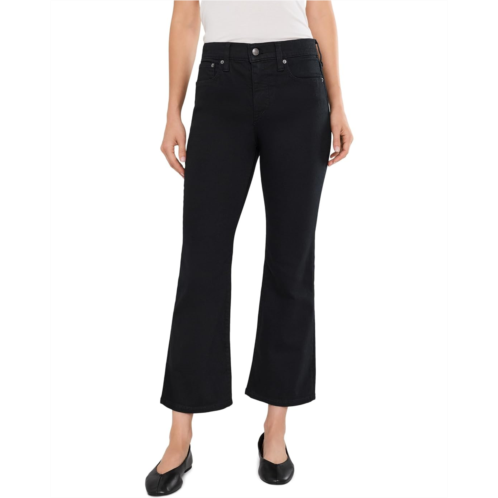 Womens Madewell The Flare Crop Jean in Super Stretch Denim