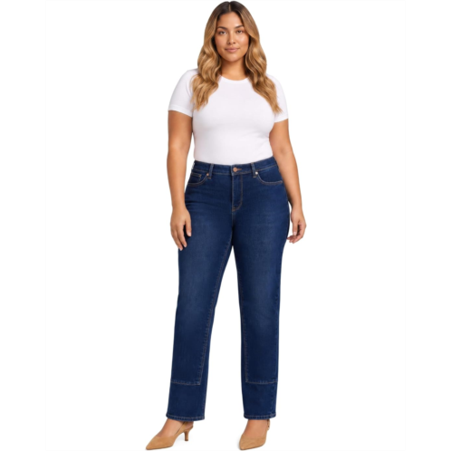 Womens NYDJ Plus Size Brooke Loose Straight Jeans in Skylark