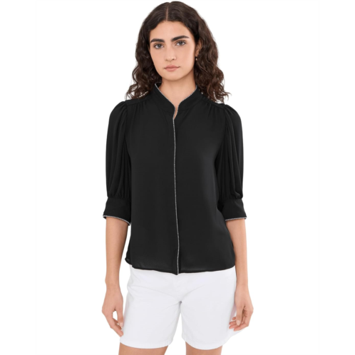 CeCe Contrast Whipstitch Trim Pearce Top