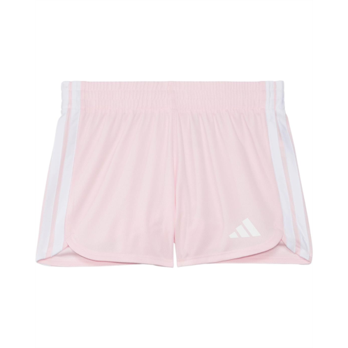 Girls adidas Kids 3-Stripe Pacer Mesh Shorts (Big Kid)
