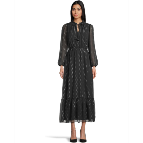 CeCe V-Neck Balloon Sleeve Maxi Dress