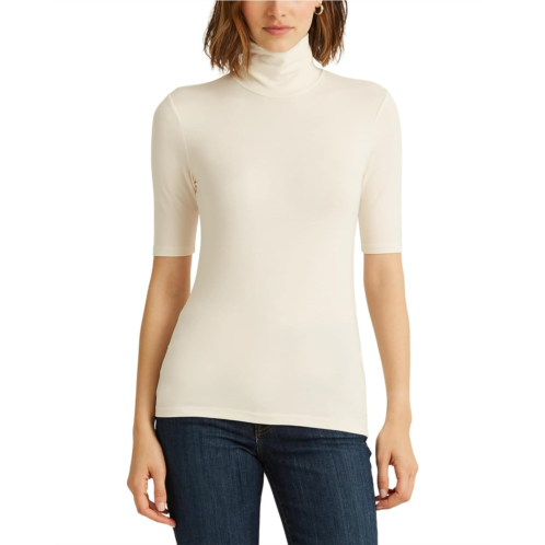POLO Ralph Lauren Womens Lauren Ralph Lauren Jersey Turtleneck Top