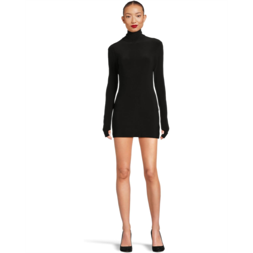Womens Norma Kamali Long Sleeve Slim Fit Turtleneck Pickleball Dress