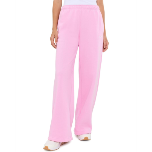 Womens Nike Studio Fleece Midweight Mid-Rise Standard Wide Leg Pants