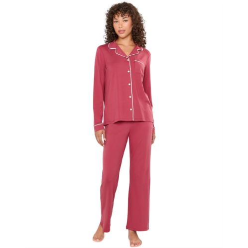 L.L.Bean Womens LLBean Super Soft Shrink-Free Button Front Pajama Set