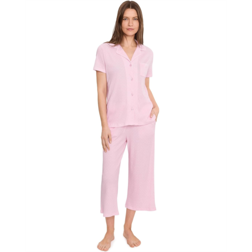 Karen Neuburger Short Sleeve Notch Top & Capri Pajama Set