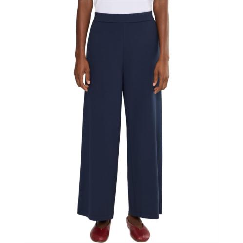 Womens Eileen Fisher Extra Fine Ponte Wide Ankle Pants