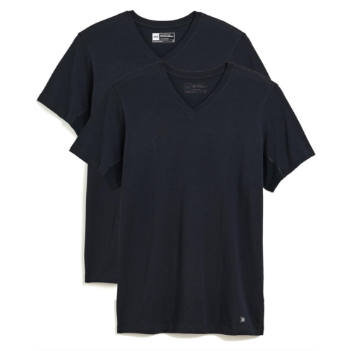 Mens SAXX UNDERWEAR Droptemp Dry Cotton V-Neck 2-Pack