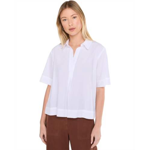 Eileen Fisher Organic Cotton Poplin Classic Collar Top