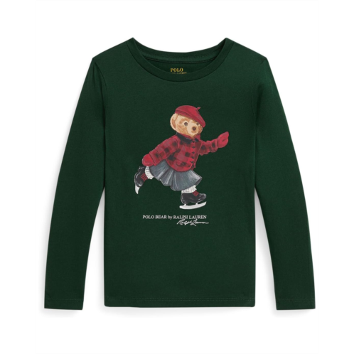 Girls Polo Ralph Lauren Kids Polo Bear Cotton Long Sleeve Tee (Toddler/Little Kid)