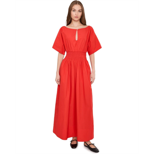 Faherty Coastal Poplin Elia Smocked Dress