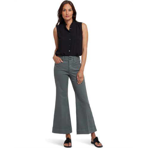 NYDJ Mia Palazzo Two Button Ankle Jeans in Sage Leaf
