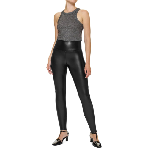 HUE Leather Flat-Tering Fit Leggings