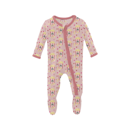 Kids Kickee Pants Kids Print Muffin Ruffle Footie with 2 Way Zipper (Infant)
