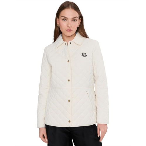POLO Ralph Lauren Womens Lauren Ralph Lauren Blazer Quilt Contrast Lrl Embroid
