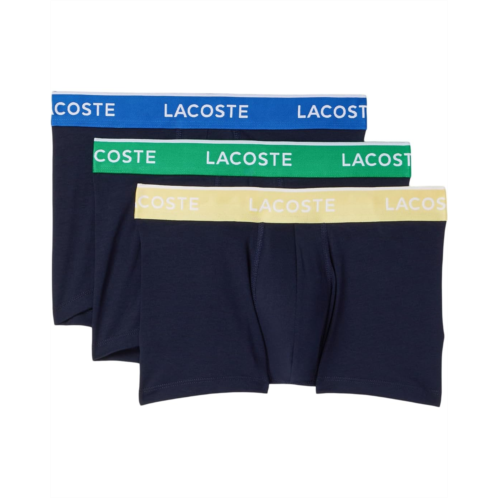 Mens Lacoste Cotton Stretch Essentials Trunks 3-pack