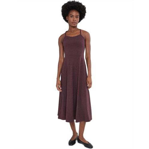 Womens PACT Organic Cotton Fit-and-Flare Midi Dress