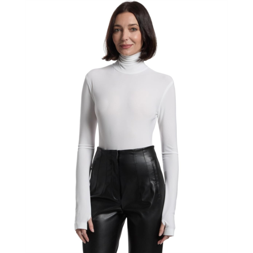 Womens Norma Kamali Long Sleeve Turtle Bodysuit