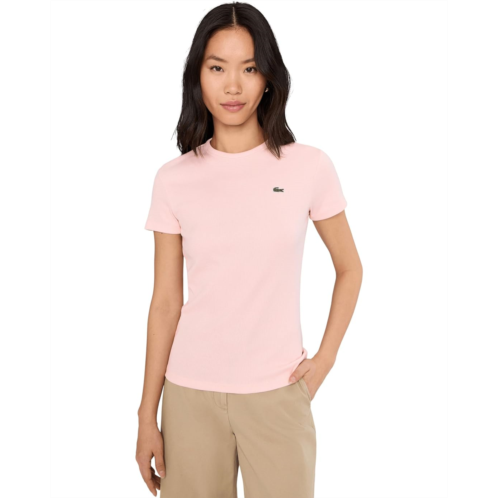 Lacoste Slim Fit Ribbed Cotton T-Shirt