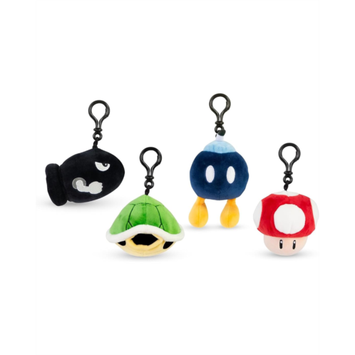 Club Mocchi-Mocchi- Super Mario 4-pack Clip-On Plush Toys