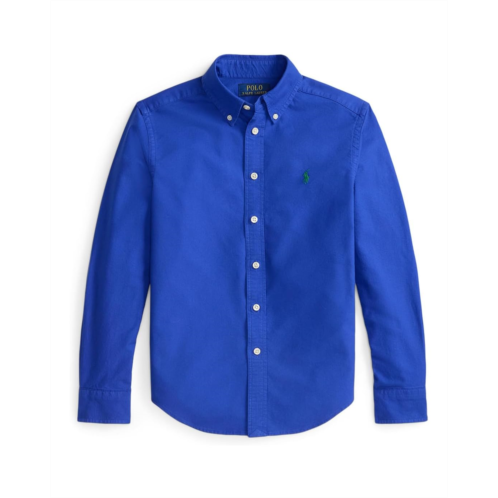 Boys Polo Ralph Lauren Kids Garment-Dyed Cotton Oxford Shirt (Big Kid)