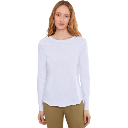 Womens Elliott Lauren Garment Dye Tees - Long Sleeve Tee With Raw Edges